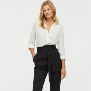 H&M Black Paper Bag Pants